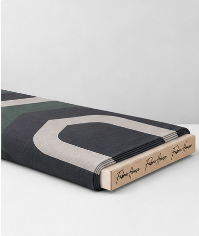 Charcoal Chevron Arch Geometry chiffon folded