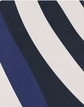 Navy Ivory Curved Stripes crepe, print close up