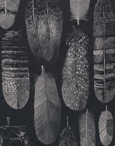 Grey Abstract Leaf Texture crepe, print close up