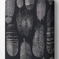 Grey Abstract Leaf Texture crepe full roll