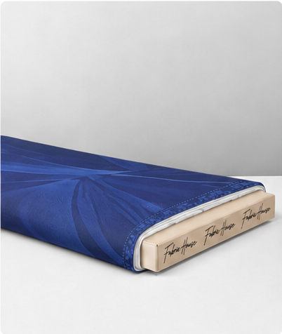Royal Blue Draped Abstract crepe folded
