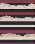 Blush Textured Horizontal Stripes crepe, print close up