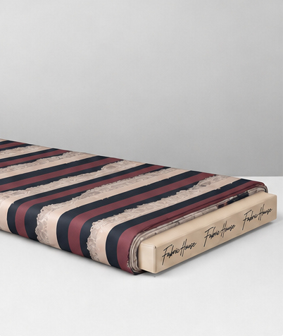Blush Textured Horizontal Stripes crepe folded