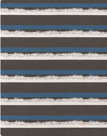 Blue Beige Textured Stripes crepe, print close up