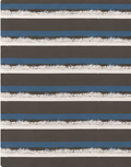 Blue Beige Textured Stripes crepe, print close up