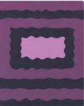 Purple Layered Square Motif crepe, print close up