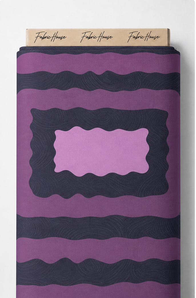 Purple Layered Square Motif crepe full roll