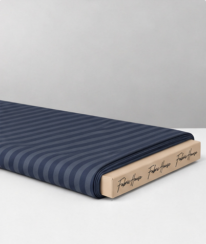 Slate Blue Tonal Stripes crepe folded