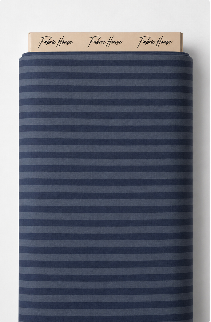 Slate Blue Tonal Stripes crepe full roll