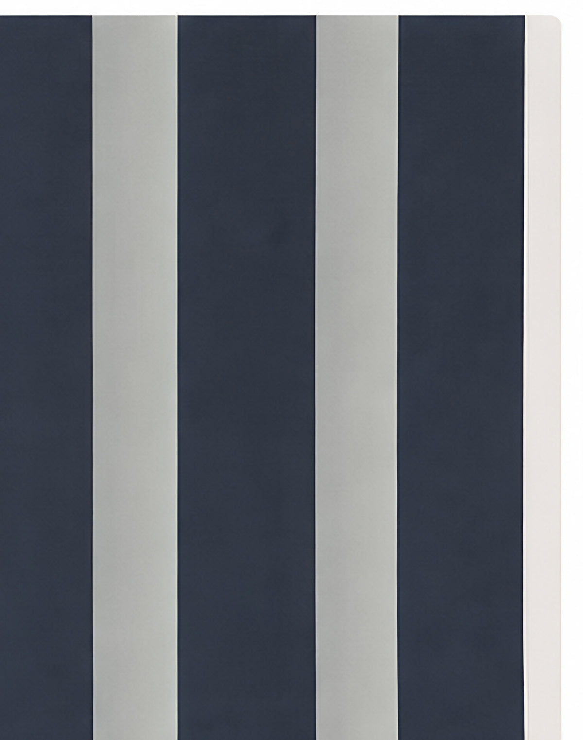 Navy Grey Broad Stripes crepe, print close up