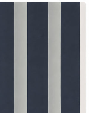 Navy Grey Broad Stripes crepe, print close up