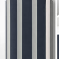Navy Grey Broad Stripes crepe full roll