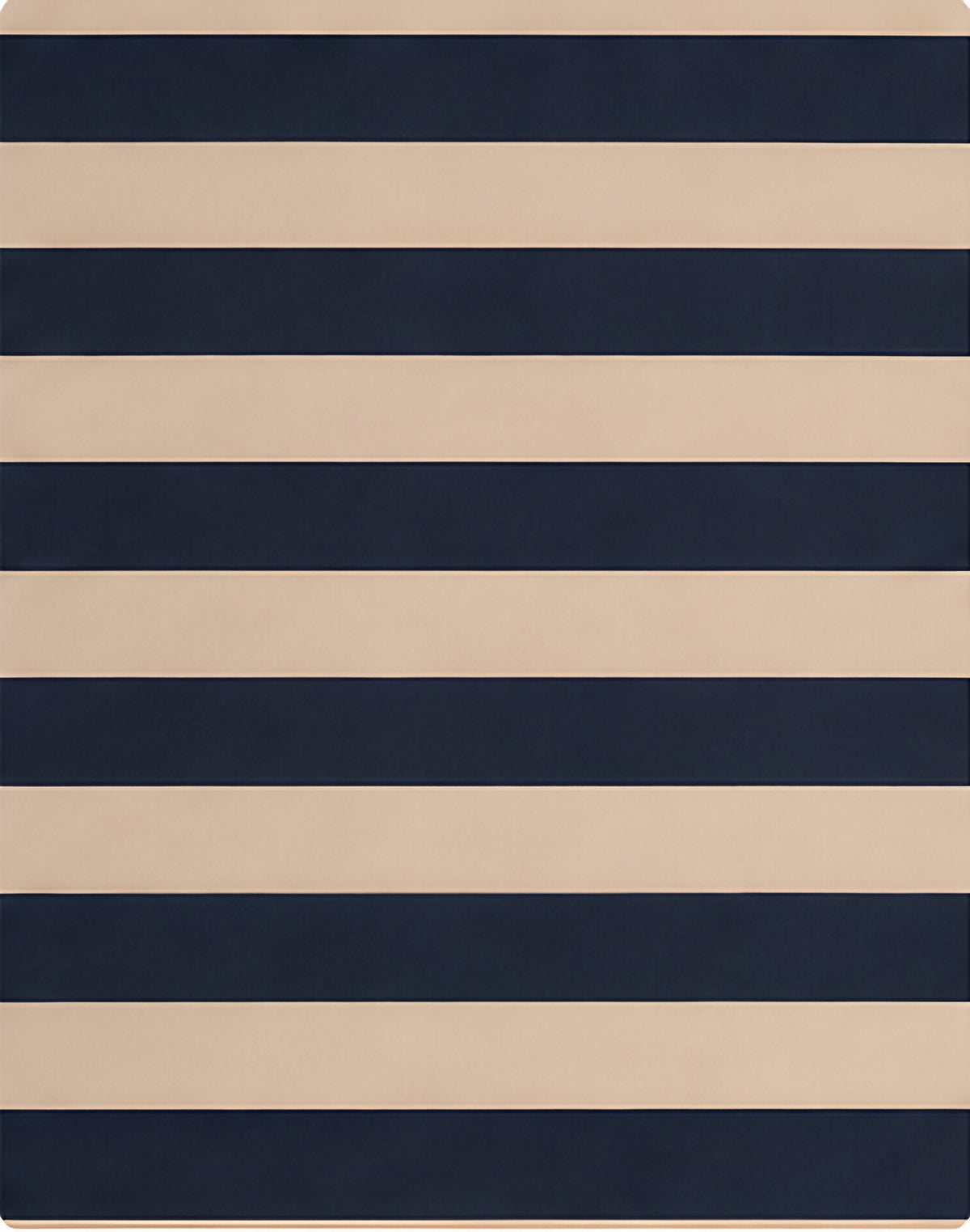 Beige and Navy Horizontal Stripes crepe, print close up