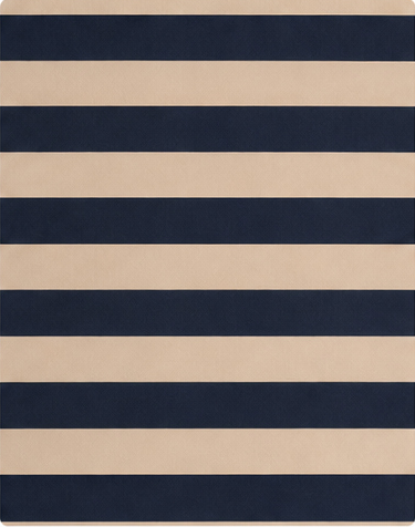 Beige and Navy Horizontal Stripes crepe, print close up