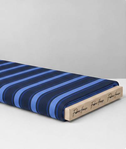 Blue Multitone Vertical Stripes crepe folded