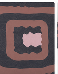 Dusty Rose Layered Squares crepe, print close up