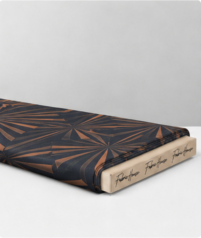Charcoal Printed Crepe 042 crepe folded