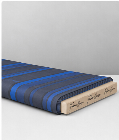 Deep Blue Printed Crepe 044 crepe folded