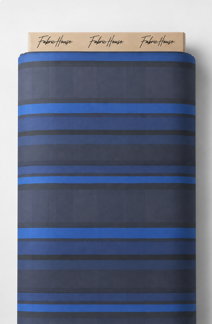 Deep Blue Printed Crepe 044 crepe full roll