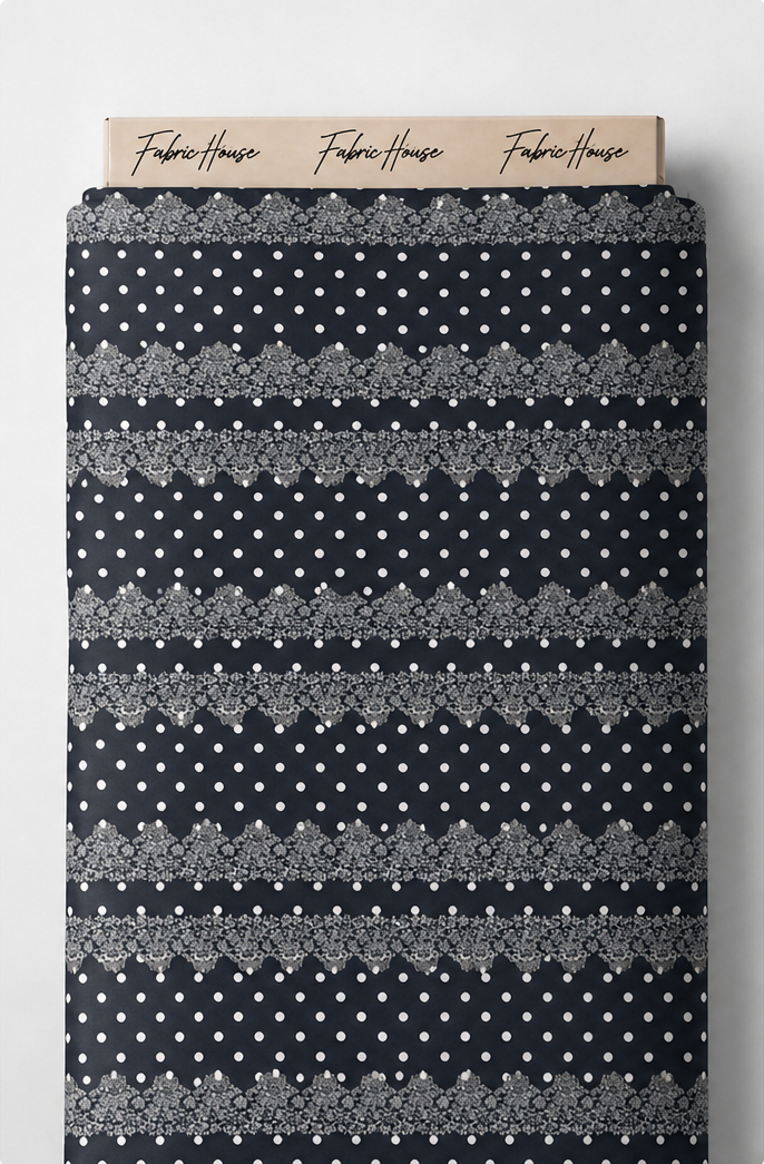 Charcoal Printed Crepe 046 crepe full roll