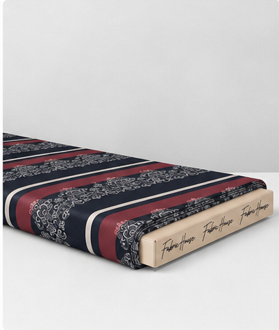 Charcoal Printed Crepe 047 crepe folded