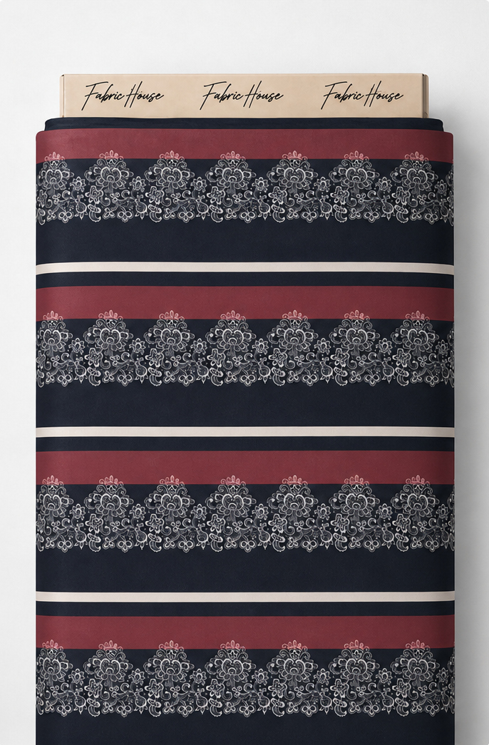 Charcoal Printed Crepe 047 crepe full roll