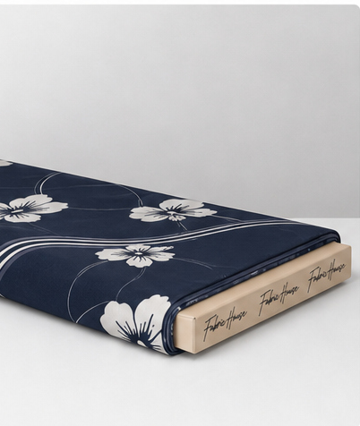 Charcoal Printed Crepe 051 crepe folded