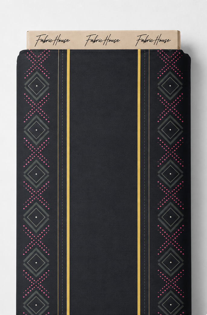 Charcoal Printed Crepe 057 crepe full roll