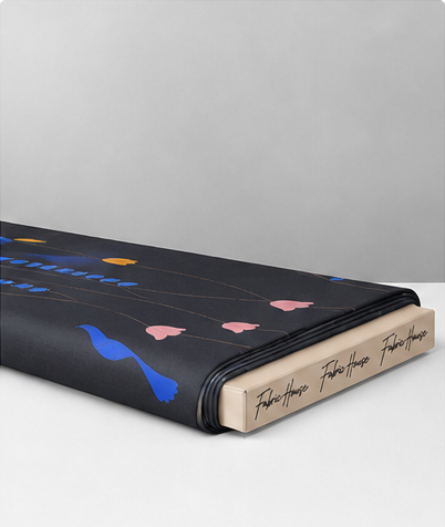 Charcoal Printed Crepe 059 crepe folded