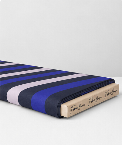 Deep Blue Printed Crepe 066 crepe folded