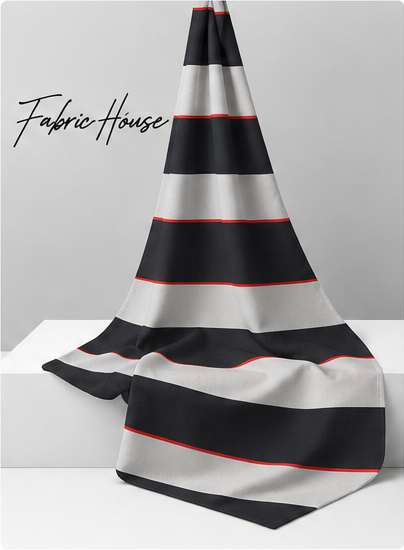 Charcoal Printed Crepe 070 crepe draped to show fall