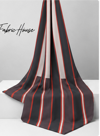 Muted Mauve Printed Crepe 072 crepe draped to show fall