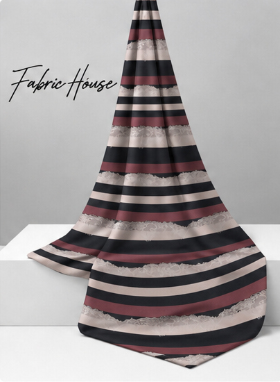 Charcoal Printed Crepe 073 crepe draped to show fall