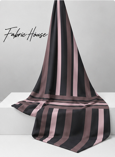 Charcoal Printed Crepe 076 crepe draped to show fall