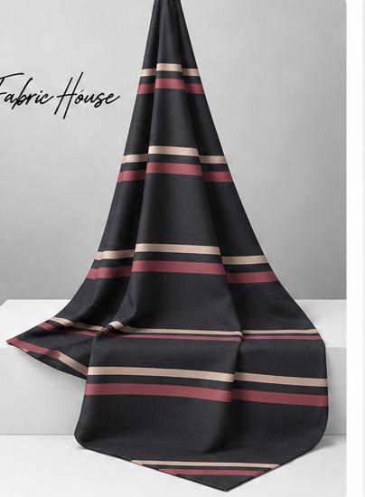 Charcoal Printed Crepe 080 crepe draped to show fall