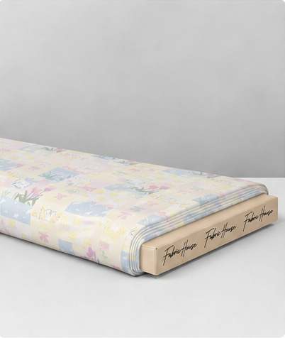 Pastel Floral Patchwork poly-cotton folded
