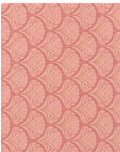 Coral Pink Fan Leaves poly-cotton, print close up