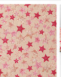Rose Pink Star Print poly-cotton, print close up