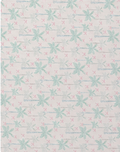 Mint Green Delicate Botanical poly-cotton, print close up