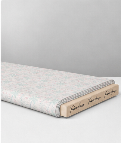 Mint Green Delicate Botanical poly-cotton folded