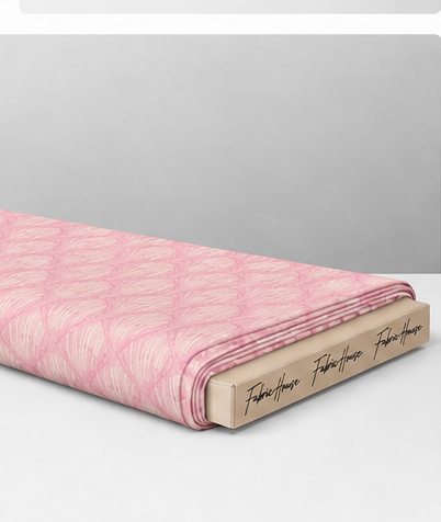 Blush Pink Tonal Florals poly-cotton folded