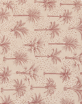 Dusty Rose Palm Trees poly-cotton, print close up