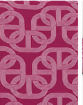 Magenta Geometric Loops poly-cotton, print close up