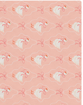 Peach Tiny Moon Motifs poly-cotton, print close up