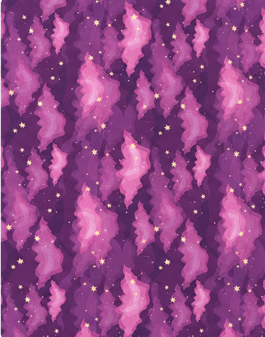 Purple Cosmic Nebula poly-cotton, print close up