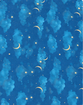 Ocean Blue Abstract Texture poly-cotton, print close up