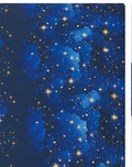 Galaxy Blue Nebula Print poly-cotton, print close up