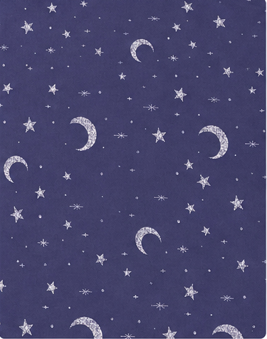 Lavender Night Sky poly-cotton, print close up