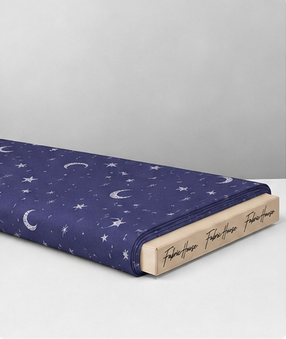 Lavender Night Sky poly-cotton folded