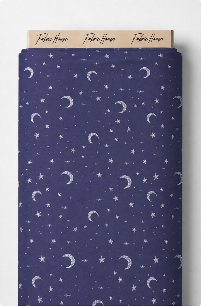 Lavender Night Sky poly-cotton full roll